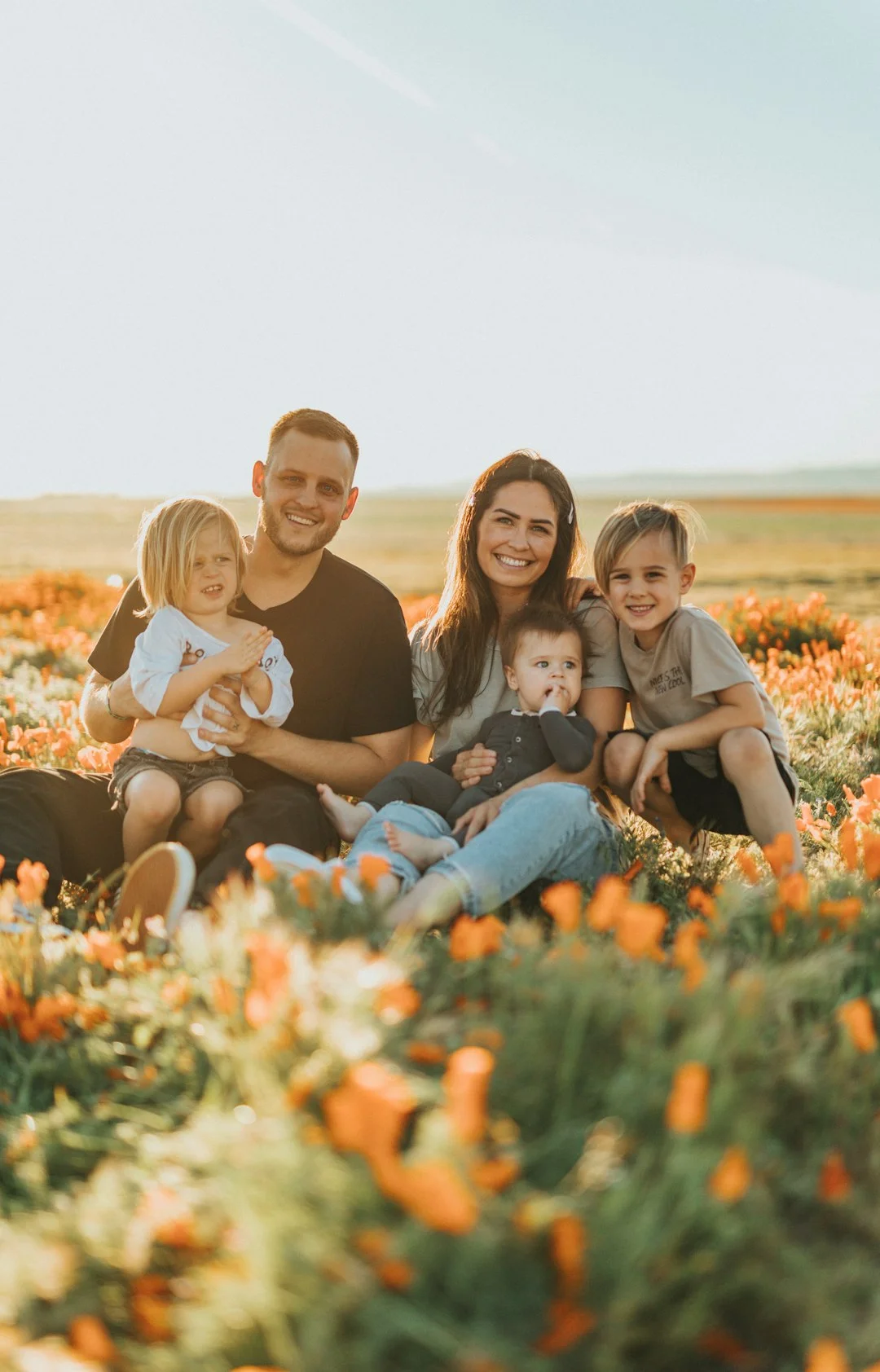 Family portrait session — natural, warm, calm expression
